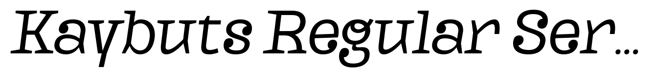 Kaybuts Regular Serif Italic